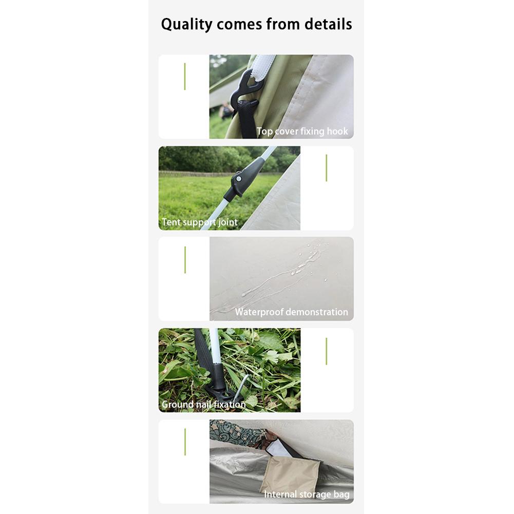 Cheap Goat Tents 4 6 People Outdoor Tent Portable Folding Sun Protective Rainstorm Prevention Four sided Full Automatic Tent   